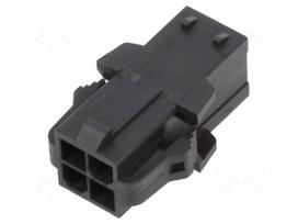 Connector: wire-wire | plug | male | Mini-Fit Sigma | PIN: 4 | black