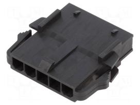 Connector: wire-board | plug | male | Mini-Fit Sigma | PIN: 5 | black