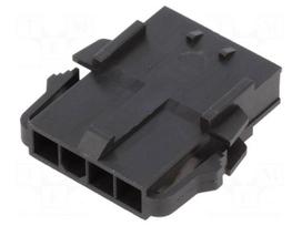 Connector: wire-board | plug | male | Mini-Fit Sigma | PIN: 4 | black