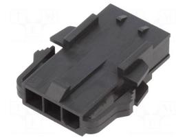 Connector: wire-board | plug | male | Mini-Fit Sigma | PIN: 3 | black
