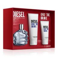 Dovanų rinkinys vyrams Diesel Only the Brave: kvepalai EDT, 75ml + dušo želė, 100ml + dušo želė, 50ml