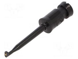 Clip-on probe | hook type | 6A | 60VDC | black | Plating: gold-plated