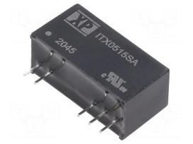 Converter: DC/DC | 6W | Uin: 4.5÷9VDC | Uout: 15VDC | Iout: 400mA | SIP8