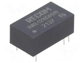 Converter: DC/DC | 2W | Uin: 9÷18VDC | Uout: 15VDC | Uout2: -15VDC | DIP16