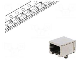 Connector: RJ45 | socket | data transfer | PIN: 8 | Cat 6a | shielded