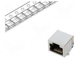 Connector: RJ45 | socket | PIN: 8 | Cat 6a | shielded | gold-plated | 8p8c