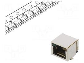 Connector: RJ45 | socket | PIN: 8 | Cat 6a | shielded | gold-plated | 8p8c