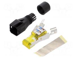 Connector: RJ45 | plug | PIN: 8 | Cat 6a | shielded | silver plated | 8p8c