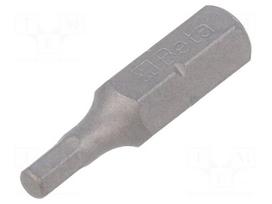 Screwdriver bit | hex key | HEX 3mm | 1/4" | Overall len: 25mm