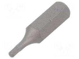 Screwdriver bit | hex key | HEX 2mm | 1/4" | Overall len: 25mm