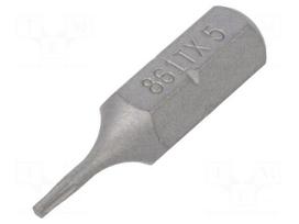 Screwdriver bit | Torx® | TX05 | 1/4" | Overall len: 25mm