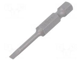 Screwdriver bit | slot | 3x0.5mm | 1/4" | Overall len: 50mm