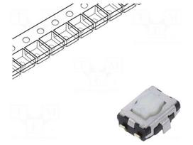 Microswitch TACT | SPST | Pos: 2 | 0.02A/15VDC | SMD | none | 2.1mm | EVQP2