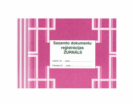 Gautų dokumentų registracijos žurnalas, A4, 48 lapai