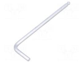 Wrench: hex key | spherical | HEX 4mm | L: 104mm | alloy steel | long