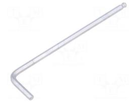 Wrench: hex key | spherical | HEX 3mm | L: 93mm | alloy steel | long