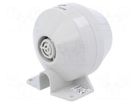 Signaller: sound | horn | 24VAC | 92dB | KDH | IP43 | Ø75x72mm | ABS