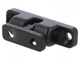 Ball catches | W: 12mm | L: 50mm | cast zinc | black | stainless steel