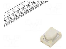 Microswitch TACT | SPST | Pos: 2 | 0.05A/12VDC | SMD | none | 1.77N | brown
