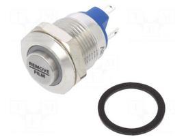 Switch: vandal resistant | Pos: 2 | SPST-NO | 2A/36VDC | IP65 | OFF-(ON)