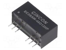 Converter: DC/DC | 3W | Uin: 18÷74VDC | Uout: 12VDC | Uout2: -12VDC | THT