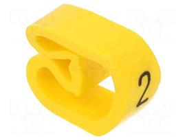 Markers | Marking: 2 | 8÷16mm | PVC | yellow | -30÷80°C | leaded | CLI C