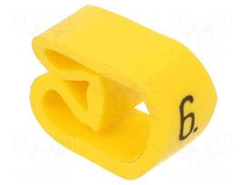 Markers | Marking: 6 | 8÷16mm | PVC | yellow | -30÷80°C | leaded | CLI C