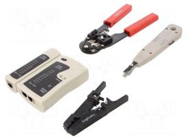 Tools set: for lan networks service | bag | 4pcs.