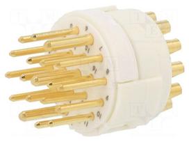 Connector: M23 | contact insert | PIN: 19(3+16) | male | soldering