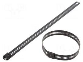 Cable tie | L: 225mm | W: 12mm | stainless steel AISI 304 | 1112N