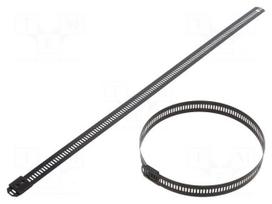 Cable tie | L: 300mm | W: 12mm | stainless steel AISI 304 | 1112N