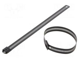 Cable tie | L: 200mm | W: 12mm | acid resistant steel AISI 316 | 1112N