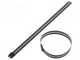 Cable tie | L: 225mm | W: 12mm | acid resistant steel AISI 316 | 1112N