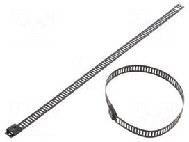 Cable tie | L: 200mm | W: 7mm | acid resistant steel AISI 316 | 445N