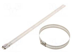 Cable tie | L: 250mm | W: 12mm | stainless steel AISI 304 | 1112N