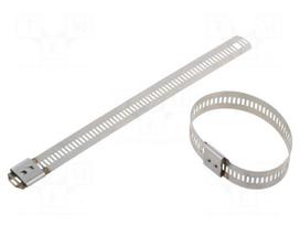 Cable tie | L: 150mm | W: 12mm | stainless steel AISI 304 | 1112N