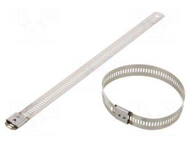 Cable tie | L: 200mm | W: 12mm | stainless steel AISI 304 | 1112N