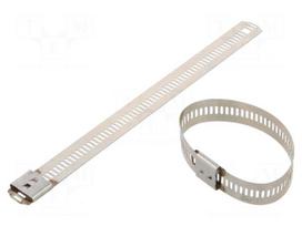 Cable tie | L: 150mm | W: 12mm | acid resistant steel AISI 316 | 1112N