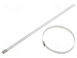 Cable tie | L: 250mm | W: 7mm | stainless steel AISI 304 | 445N