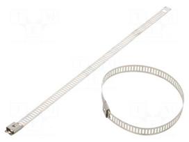 Cable tie | L: 200mm | W: 7mm | acid resistant steel AISI 316 | 445N