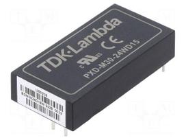 Converter: DC/DC | 30W | Uin: 9÷36VDC | Uout: 15VDC | Uout2: -15VDC | THT