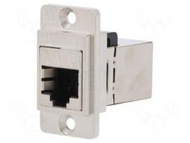 Coupler | coupler | DUALSLIM | Cat 6 | shielded | 8p8c | 29mm | metal