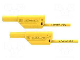 Test lead: single | 16A | banana plug 4mm,both sides | Urated: 1kV