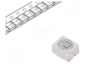 LED | green | SMD | PLCC4 | 900mcd | 5.5÷20VDC | 3.5x2.8x1.9mm | 120° | 14mA