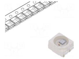LED | red | SMD | PLCC4 | 400mcd | 5÷20VDC | 3.5x2.8x1.9mm | 120° | 14mA