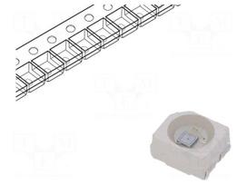 LED | blue | SMD | PLCC4 | 280mcd | 5.5÷20VDC | 3.5x2.8x1.9mm | 120° | 14mA