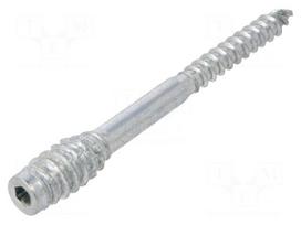 Screw | for wood | 6x80 | Head: without head | hex key | HEX 4mm | steel