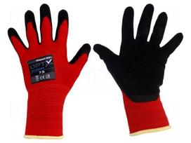 Protective gloves | Size: 11,XXL | red | polyester | Opty