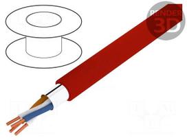 Wire: control cable | YnTKSYekw | 4x2x0.8mm | PVC | red | Core: Cu | 150V
