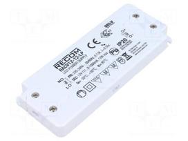 Power supply: switching | LED | 12W | 12VDC | 1000mA | 198÷264VAC | IP20